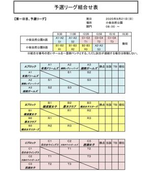 秋季予選リーグ 秋季予選リーグ
